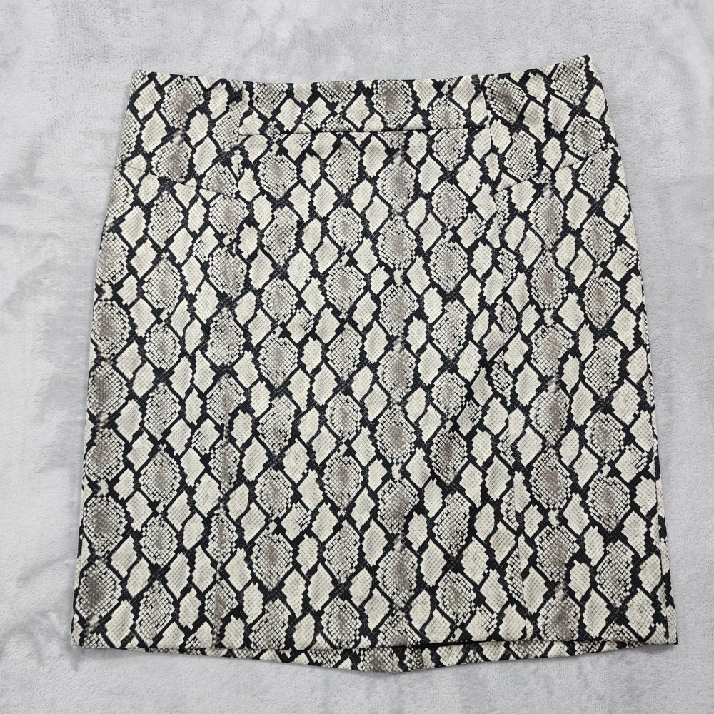 MICHAEL Michael Kors Skirt Womens XL Snake Print Ponte Mini Lined Pencil Stretch